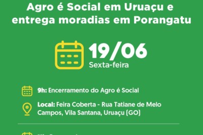 R$ 3 milhões em fomento rural e 48 casas a custo zero marcam agenda de Daniel Vilela nesta sexta (19/6)