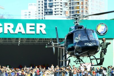 Novos helicópteros com imageamento noturno reforçam policiamento em Goiás e atraem 5 mil ao 2º Portões Abertos do Graer