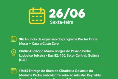 Moradia sem custo para 38 municípios e novo comando policial no Entorno do DF: veja os atos desta sexta