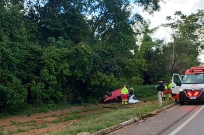 Jovem morre em capotamento na BR-414, em Corumbá de Goiás