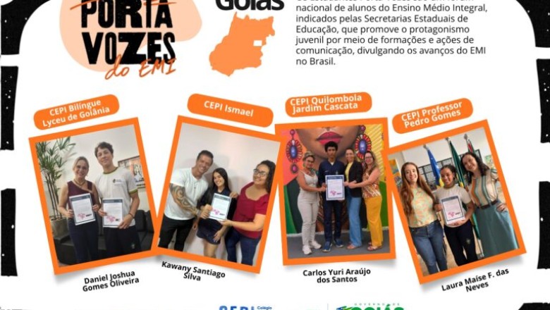 De Goiás para o Brasil: quatro estudantes viram porta-vozes do protagonismo juvenil em projeto nacional