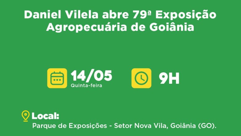 79ª Exposição Agropecuária de Goiânia começa nesta quinta: Daniel Vilela abre evento com previsão de R$ 100 mi e 600 mil visitantes