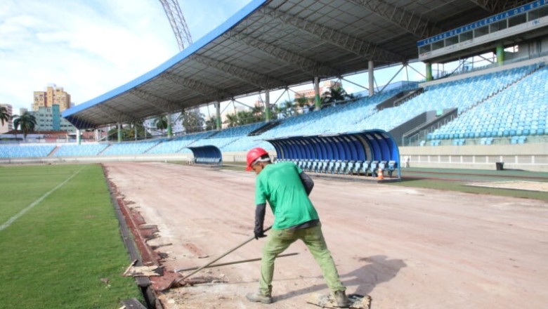 Reforma de R$ 9 milhões começa no Estádio Olímpico em Goiânia; nova pista em seis meses