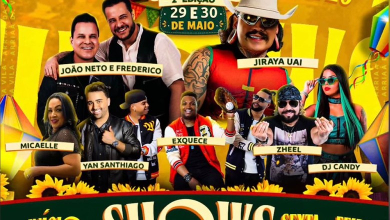 Arraiá da Vila volta ao Jardim Pompéia com Barões da Pisadinha e João Neto & Frederico; entrada solidária e shows gratuitos