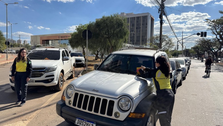 9.371 multas por estacionamento em canteiros: ação em Goiânia reforça que ausência de placa não libera vaga