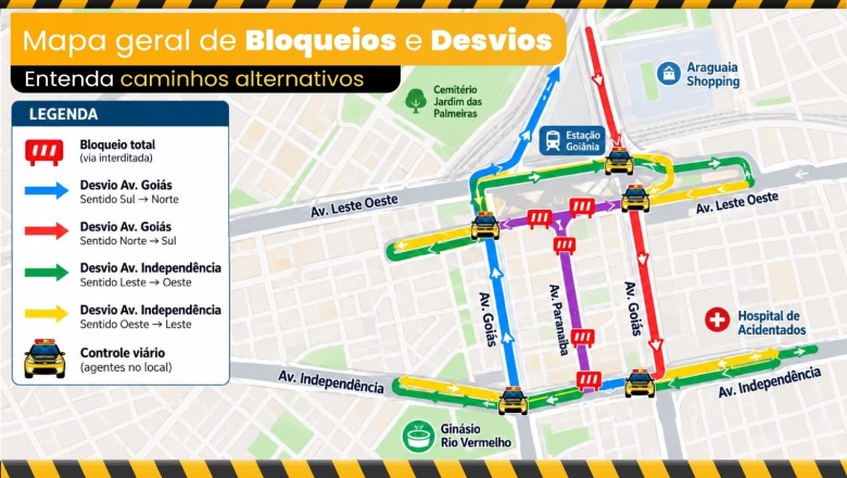 Festival Viva Goiânia terá bloqueios e desvios no trânsito do Centro por seis dias