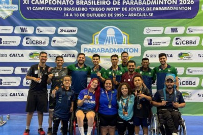 Goiás sobe ao pódio 14 vezes no Brasileiro de Parabadminton em Aracaju