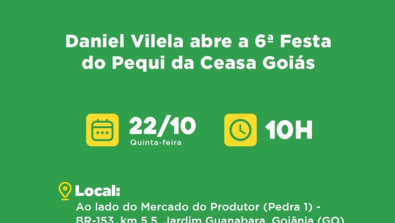 6ª Festa do Pequi reúne cultura, gastronomia e ações sociais com abertura de Daniel Vilela em Goiânia