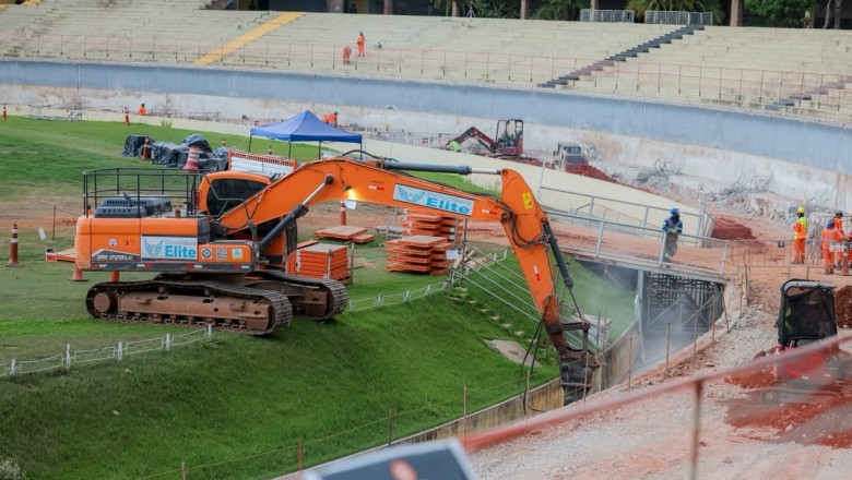 Serra Dourada avança para nova fase de obras com arquibancadas e camarotes em construção