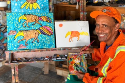 Gari de Goiânia transforma cenas do cotidiano e do Cerrado em arte reconhecida nacionalmente